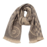 Versatile Paisley Jacquard Winter Scarf