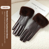 Women's Soft Suede Winter Gloves