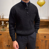 Comfortable Vintage Stand Collar Sweater