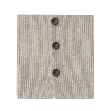 Elegant Wool Knitted Scarf with Flower Button