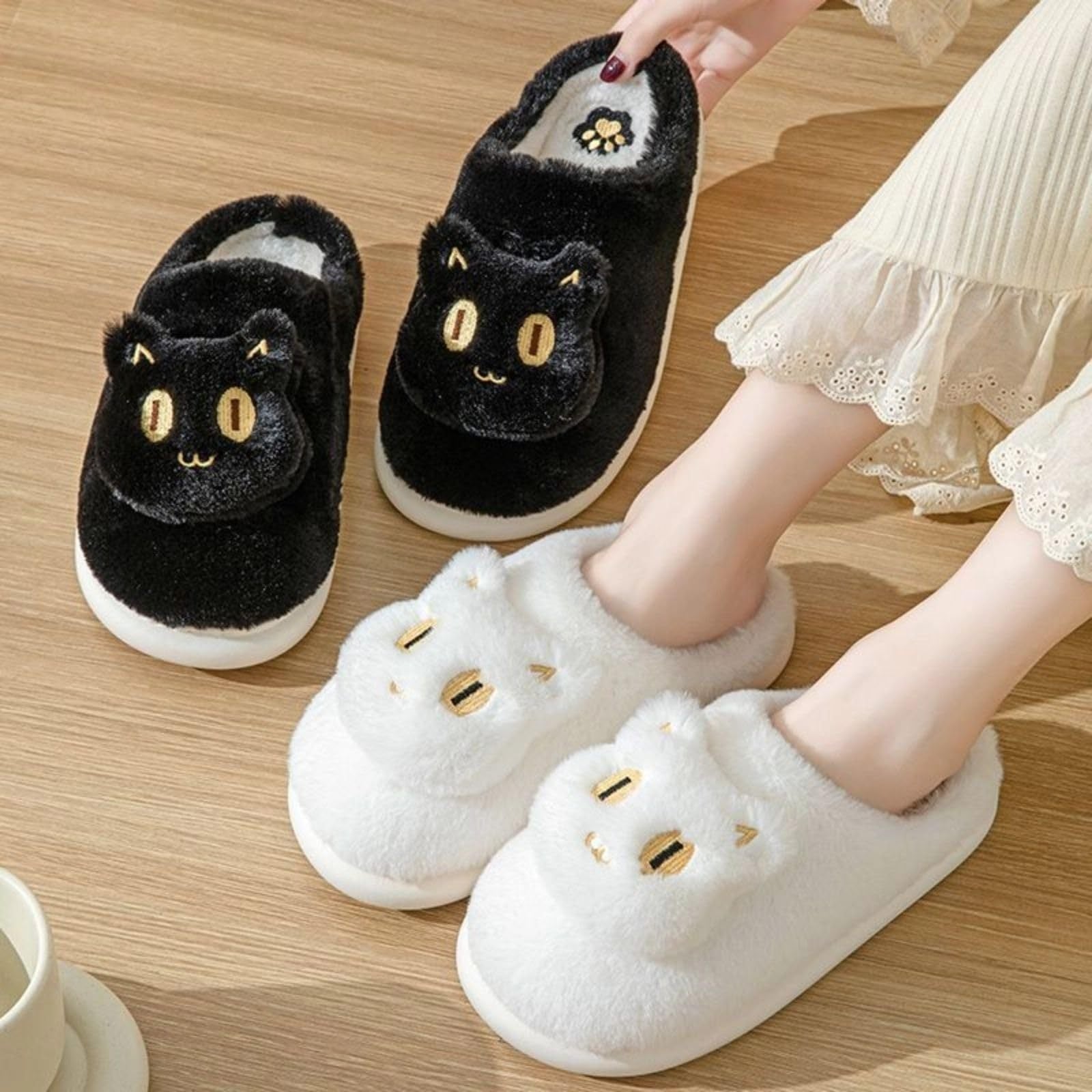 Adorable Soft Cat Slippers