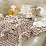 Soft Dehaired Angora Sofa Blanket
