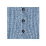 Elegant Wool Knitted Scarf with Flower Button