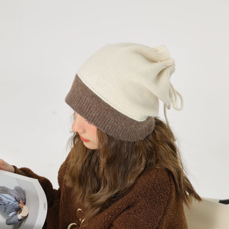 Dual-Use Wool Knitted Pullover Hat