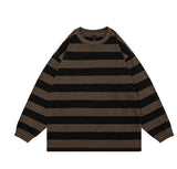 Maglione pullover retrò con colori a contrasto per donna