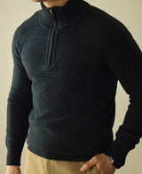 Stylish Men's Half-Zip Wool Sweater