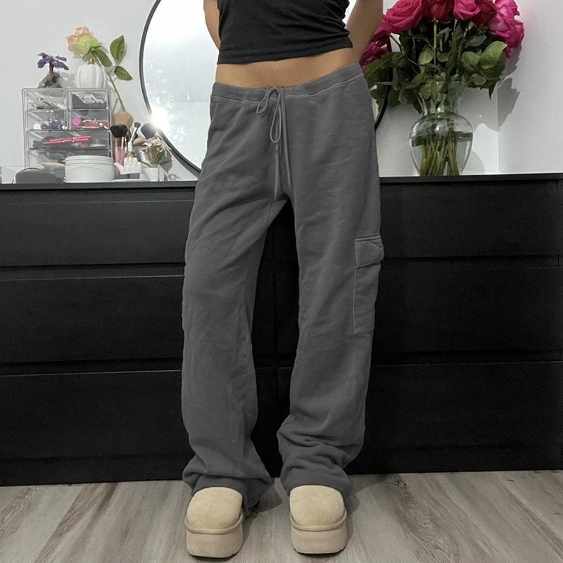 Straight-leg, casual street pants