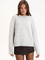 Short Alpaca Pullover Sweater for Women
