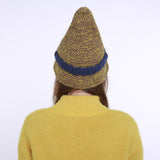 Women's Wool Mixed-Color Pointed Hat