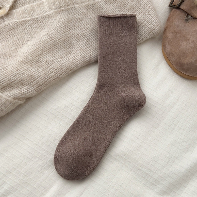 Plush Mid-Calf Cotton Socks