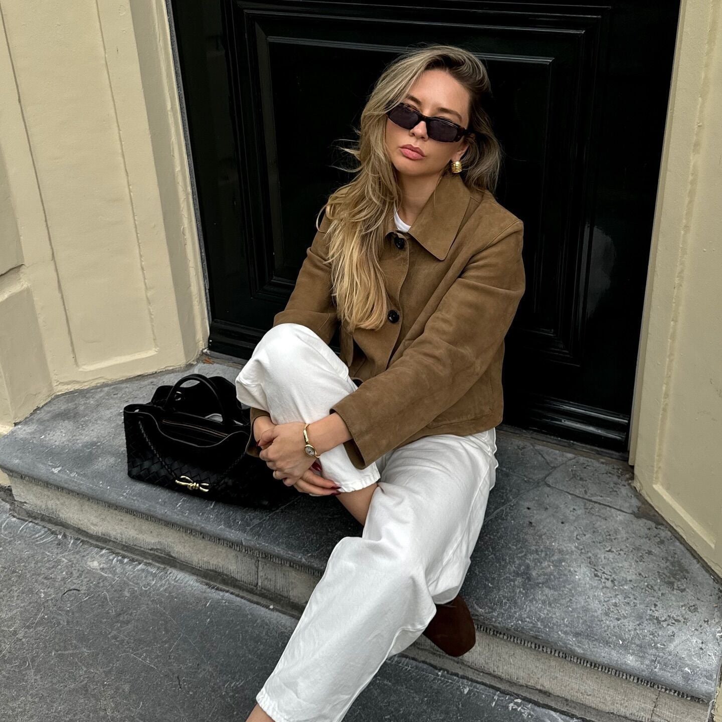 Women's Retro Suede Lapel Jacket