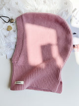 Винтажная шерстяная вязаная шапка-ушанка купольного типа