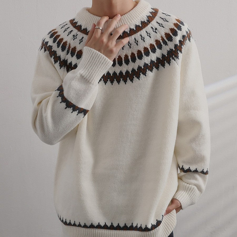 Nordic Pullover Sweater with Loose Fit
