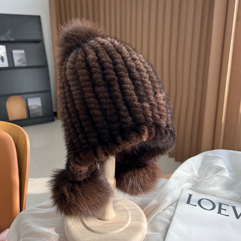 Stylish Warm Mink Plush Earmuff Hat