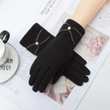 Winter Riding Gloves Made of Deerskin Velvet