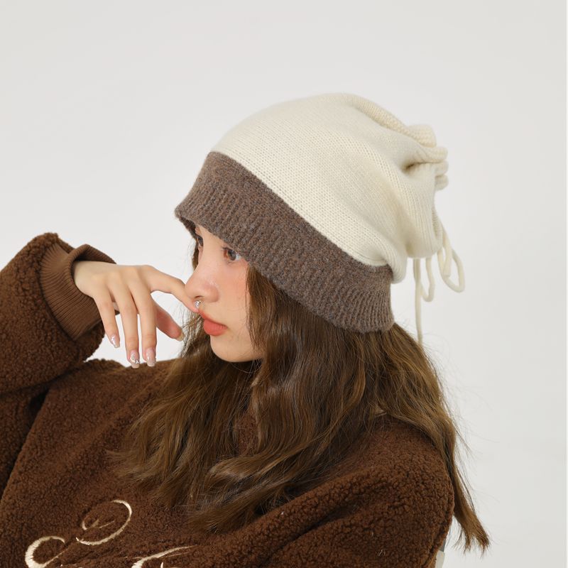 Dual-Use Wool Knitted Pullover Hat