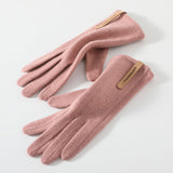 Women's Fleece-Lined Cashmere Cycling Gloves