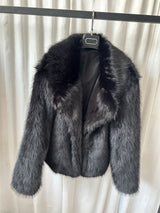 Plush Artificial Fur Coat for Women