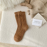 Japanese Style Wool Mid-Calf Socks