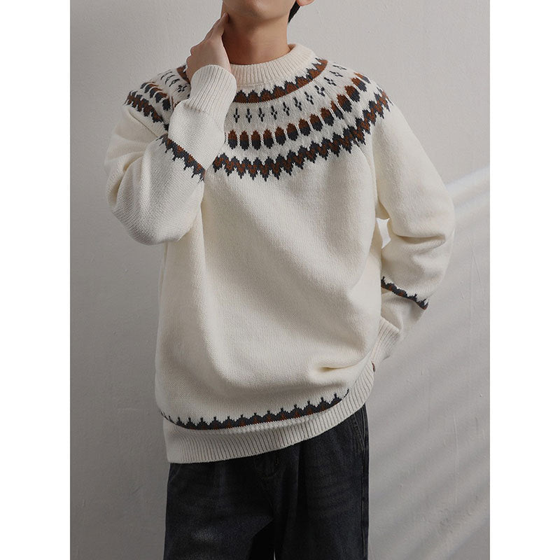 Nordic Pullover Sweater with Loose Fit