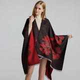 Street Style Double-Sided Jacquard Split Shawl