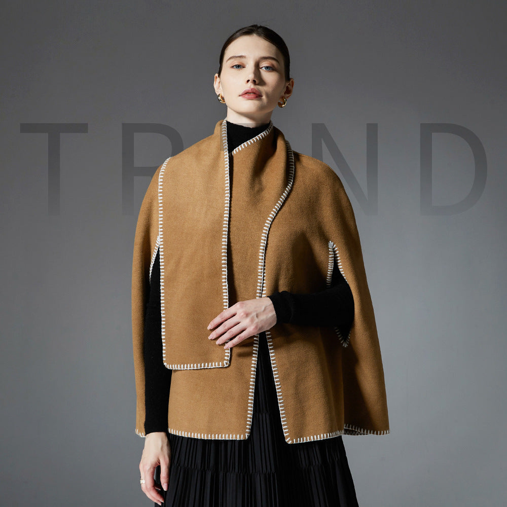 Chic Camel Cape Scarf