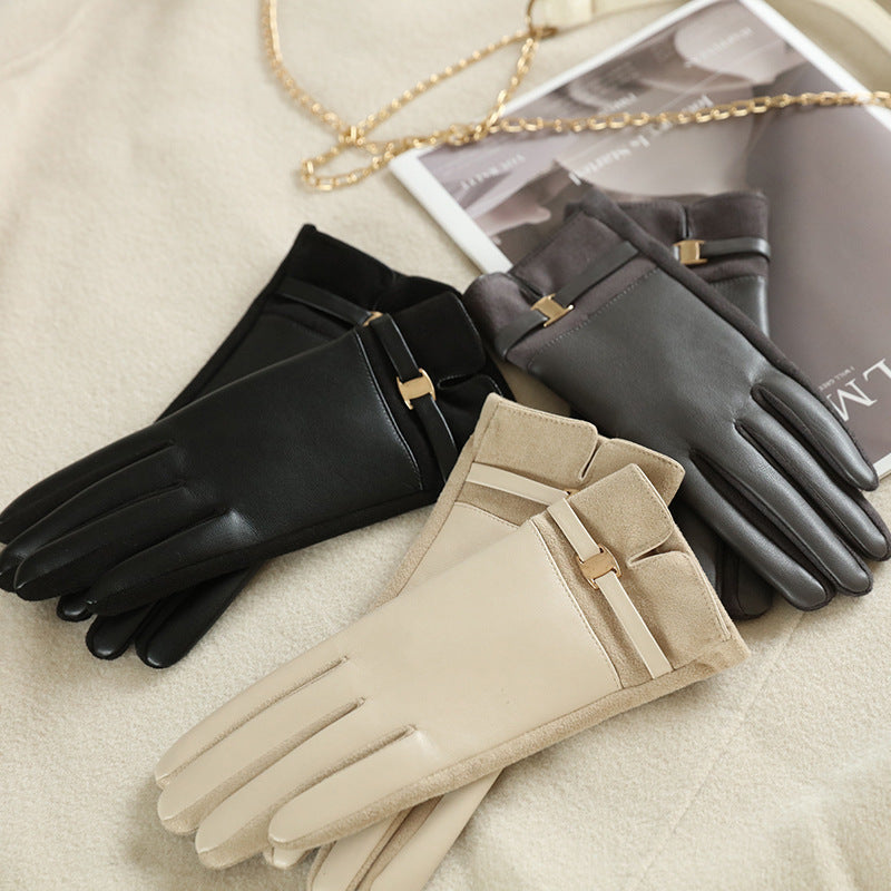 Winter Suede Touch Screen Gloves for Women