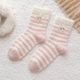 Women's Strawberry Winter Sleeping Socks