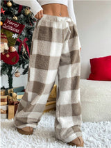 Comfortable Loose Checkered Trousers