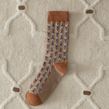 Женские утолщенные носки из гребенного хлопка в стиле ретро