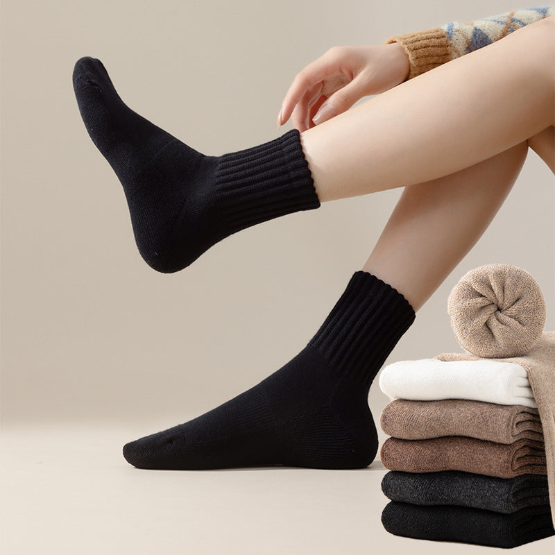 Cozy Fleece-Lined Terry Socks