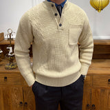 Comfortable Vintage Stand Collar Sweater