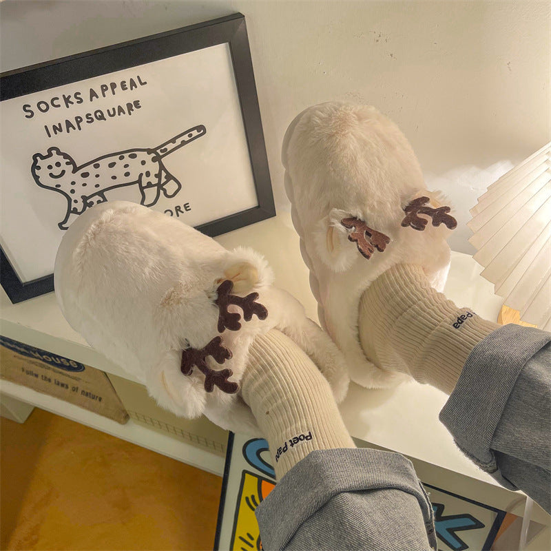 One-Word, Two-Wear Cotton Slippers