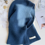 Винтажная шерстяная вязаная шапка-ушанка купольного типа