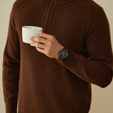 Stylish Men's Half-Zip Wool Sweater